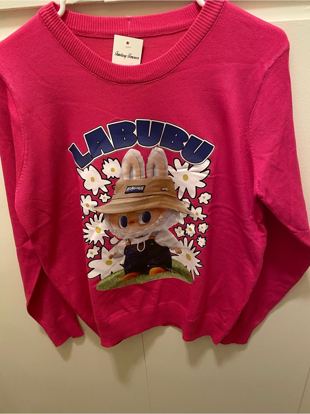 Labubu Graphic Sweatshirt - Pink